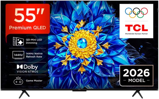 TCL P8L TV 55P8L – QD-Mini LED 55", 4K HDR, Google TV, 144Hz VRR, Dolby Vision & Dolby Atmos