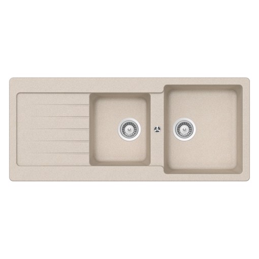 LAVELLO 116X50 2 VASCHE + GOCC.AVENA