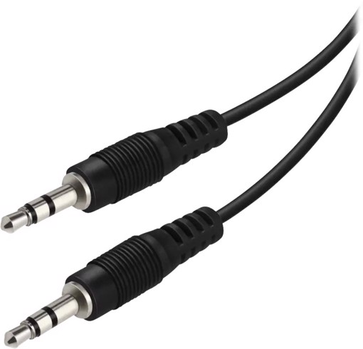 Vivanco VVAJACK10MMK cavo audio 1 m 3.5mm TRS Nero