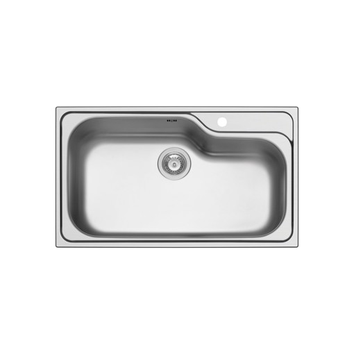 LAVELLO CITY 86 cm, 1 vascone - Acciaio Inox