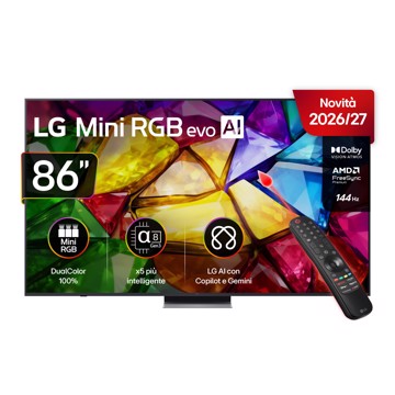 Televisore mrgb 86" uhd hdr10 t2/s2,3hdmi,1usb,os26,pc,a8g3