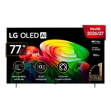 Televisore oled 77" uhd hdr10 t2/s2,4h,1u,a8,3,os26,ai,pl