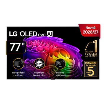 Televisore oled 77" uhd hdr10 t2/s2,4h,3u,a11,3,os26,ai,pc