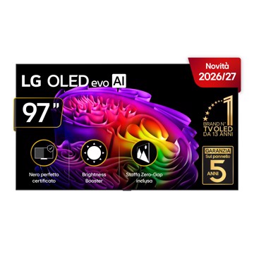 Televisore oled 97" uhd hdr10 t2/s2,4h,3u,a11,3,os26,ai,pc