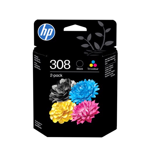 HP Confezione da 2 Cartucce di Inchiostro Nero/Tricromia Originali 308