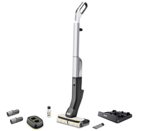 Kärcher FC 4-4 Mocio elettrico Batteria Secco e bagnato Senza sacchetto Nero, Grigio 2,5 Ah