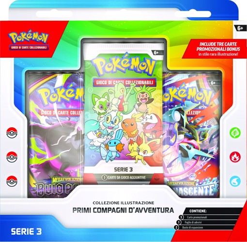 Pokémon Collezione Illustrazione Primi Compagni d'Avventura - Serie 3