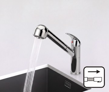 Miscelatore inox con doccetta