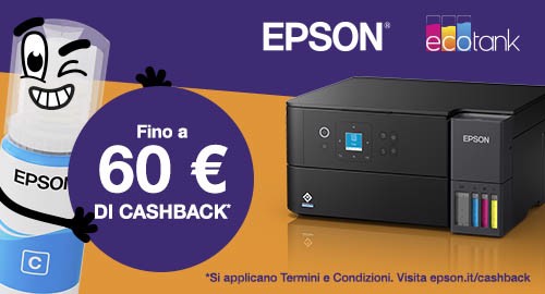 CASHBACK STAMPANTI ECOTANK 2026