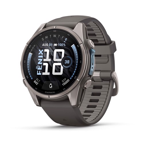 Garmin fēnix 9 3,3 cm (1.3") AMOLED 43 mm Digitale 416 x 416 Pixel Touch screen Titanio Wi-Fi GPS (satellitare)