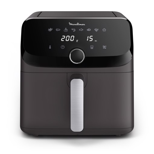 Moulinex Easy Fry Mega , Friggitrice ad aria, Capacità Extra Large 7,5L/2kg, 8 programmi preimpostati, Coal Grey