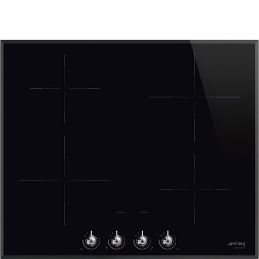 Smeg Classic Classica Piano di cottura SI364BM Nero Made in Italy