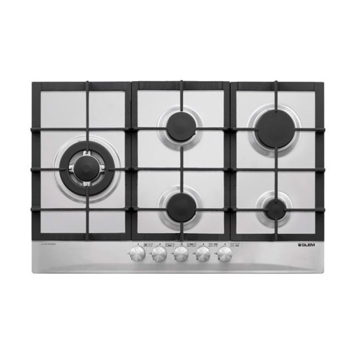 Glem Gas GT85THIX piano cottura Acciaio inox Da incasso 75 cm 5 Fornello(i)