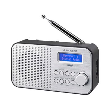Radio Portatile Dab+Fm Litio,Sveglia 2 Allarmi,Displa