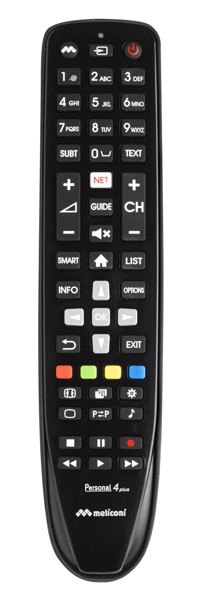 Meliconi Nero Gumbody Personal 4 Plus Telecomando Ir Wireless Tv Pulsanti