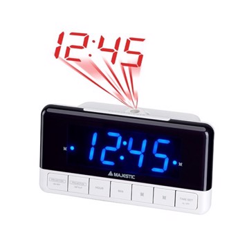 Sveglia Con Proiezione Led Ac+Batt.Charge Usb,Regol.Lum.