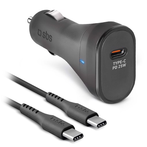 SBS TECRKITTCPD25W Caricabatterie per dispositivi mobili Universale Nero Accendisigari Auto