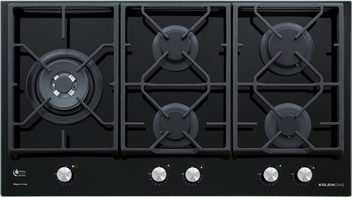 Glem Gas GV95TXBK piano cottura Nero Da incasso 90 cm 5 Fornello(i)