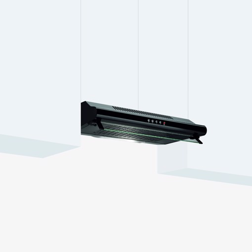 Glem Gas GHC631BK cappa aspirante Incassato Nero 230 m³/h