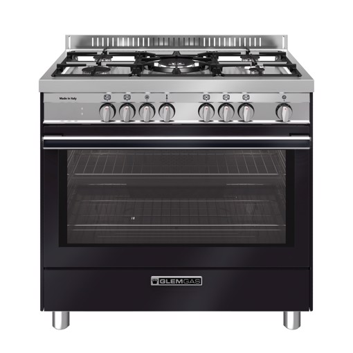 Glem Gas ST965MBK cucina Elettrico Nero, Antracite, Acciaio inox