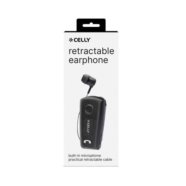 Celly Nero Bhclip Auricolare Cablato In-Ear Chiamate/Musica/Sport/Tutti I Giorni Usb Tipo-C