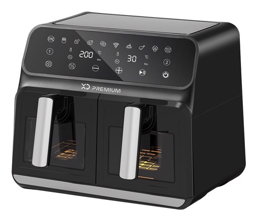 XD Premium XDJW888WD friggitrice Doppia 8 L Indipendente 1700 W Friggitrice ad aria calda Nero