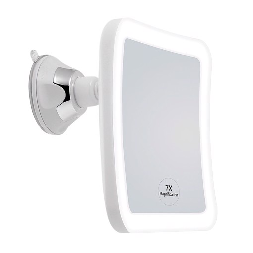 Beauty Touch XDGF1511 specchietto per trucco Ventosa Quadrato Bianco