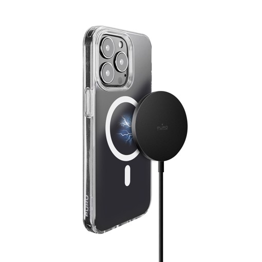 PURO CUSBCMAG1BLK Caricabatterie per dispositivi mobili Smartphone Nero USB Carica wireless Interno