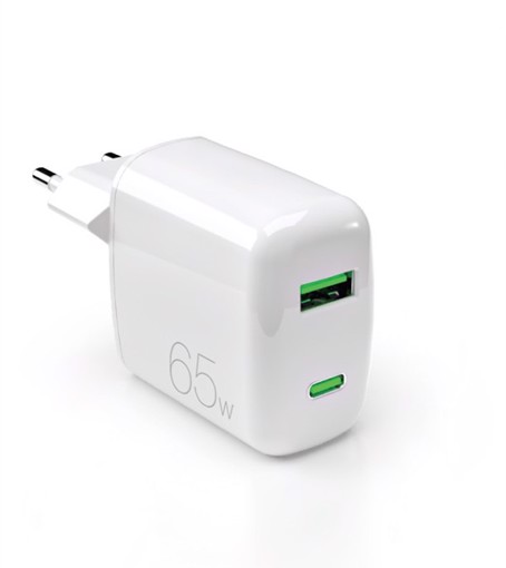 PURO PUFCMTCUSBAC65WGWHI Caricabatterie per dispositivi mobili Computer portatile, Smartphone, Tablet Bianco AC Ricarica rapida Interno