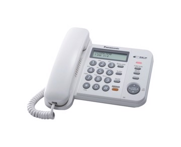 Telefono A Filo Da Tavolo Diplay Lcd Id Chiamante 50Mem Colore bianco