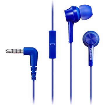 Auricolare panasonic inear blu microfono cavo 1.2