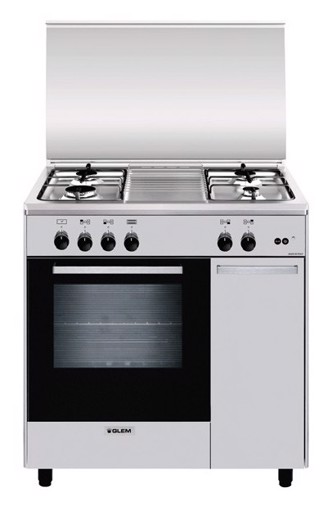 Glem Gas AS854GI cucina Elettrico/Gas Acciaio inox