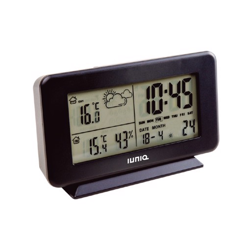 IUNIQ XDET877C stazione meteorologica digitale Nero Batteria