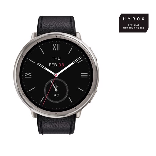 Amazfit Active 2 Round Premium secondo cinturino rosso in silicone Vetro zaffiro con display AMOLED Pagamento contactless Durata della batteria fino a 10 giorni 5 sistemi satellitari & mappe offline