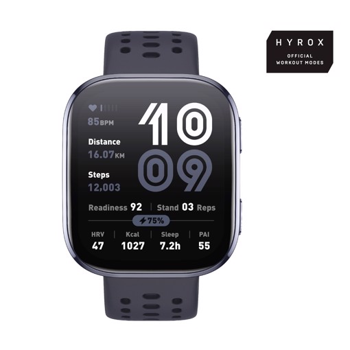Amazfit Bip 6 Black 5 cm (1.97") AMOLED Digitale 390 x 450 Pixel Touch screen Nero GPS (satellitare)