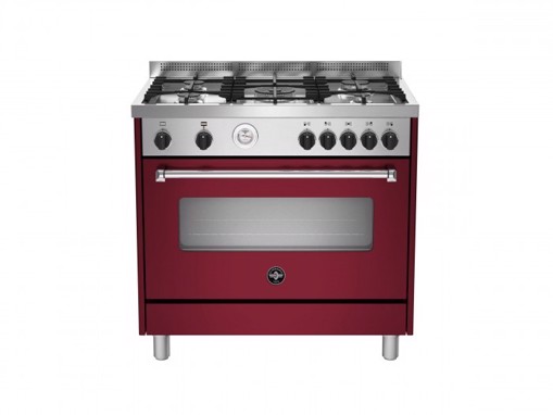 Bertazzoni La Germania Americana AMN965GVIT cucina Elettrico/Gas Gas Rosso