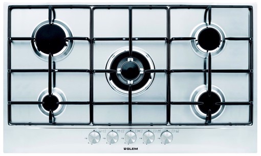 Glem Gas GT955IX piano cottura Acciaio inox Da incasso 90 cm 5 Fornello(i)