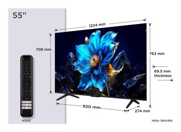 Televisore qled 55" uhd qhdr t2/s2,3hdmi,2usb,gtv,ga,pl