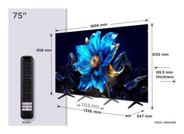 Televisore qled 75" uhd qhdr t2/s2,3hdmi,2usb,gtv,ga,pl