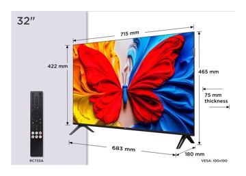 Televisore qled 32" fhd qhdr t2/s2,2hdmi,1usb,and.tv,pl