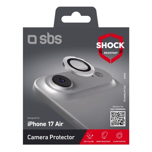 SBS TECAMGLIP1766 protezione per lo schermo e il retro dei telefoni cellulari Protezione per obiettivo della fotocamera Apple 1 pz