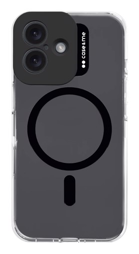 Case & Me CMCOVCASIP1667K custodia per cellulare 17 cm (6.69") Cover Nero, Trasparente