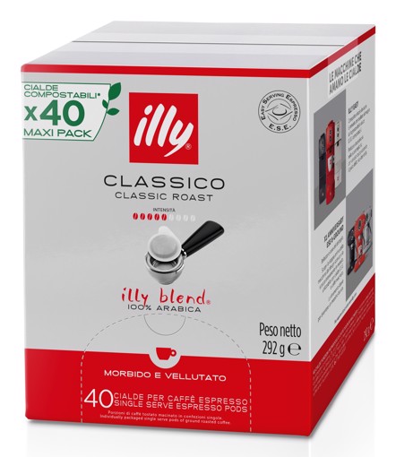 Illy 40 Caffè in Cialde Monodose E.S.E. Tostato CLASSICO
