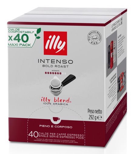 Illy 40 Caffè in Cialde Monodose E.S.E. Tostato INTENSO