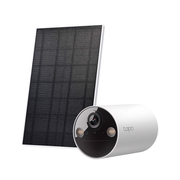 Tp-Link Bianco Tapo Tc82 Videocamera Di Sorveglianza Da Esterno A Batteria + Pannello Solare