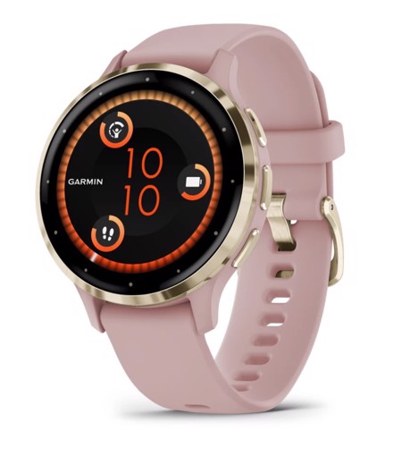 Garmin Venu 3S 3,05 cm (1.2") AMOLED 41 mm Digitale 390 x 390 Pixel Touch screen Oro, Rosa Wi-Fi GPS (satellitare)