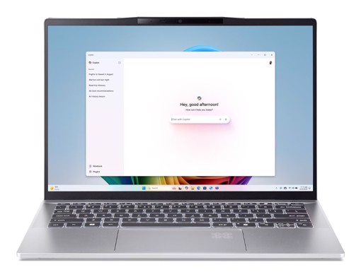 Acer Swift 14 AI SF14-61T-R9Z8 Copilot+ PC AMD Ryzen AI 9 365 Computer portatile 35,6 cm (14") Touch screen WUXGA 32 GB LPDDR5x-SDRAM 1 TB SSD Wi-Fi 7 (802.11be) Windows 11 Home Argento