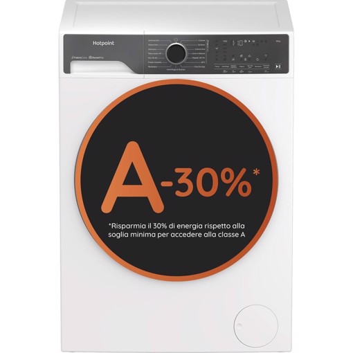 Hotpoint Ariston HB 93 CARE IT, Capacità 9kg, classe A -30%, Motore Inverter, 1400 giri, Display digitale XL, Vapore