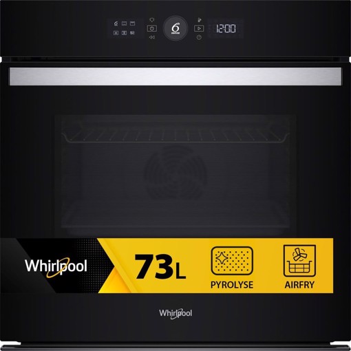 Whirlpool WOI4S8PM0SBXA Forno Nero17 funzioni, Pizza310° Cook4 Steam+ ,classe A+ 73Lt, Pirolisi+Idrolisi