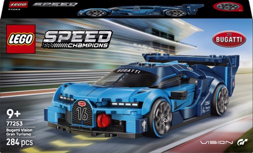 LEGO Speed Champions 77253 Super Auto Sportiva Bugatti Vision GT, Macchina Giocattolo con Minifigure, Regalo per Bambini 9+
